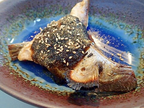 海苔の佃煮のっけて　ひらすのカマ焼き♬